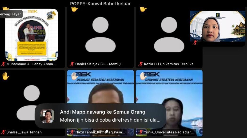 Kanwil Kemenkum Riau Ikuti Analisis Evaluasi Dampak Kebijakan Pemeriksaan Majelis Pengawas Notaris