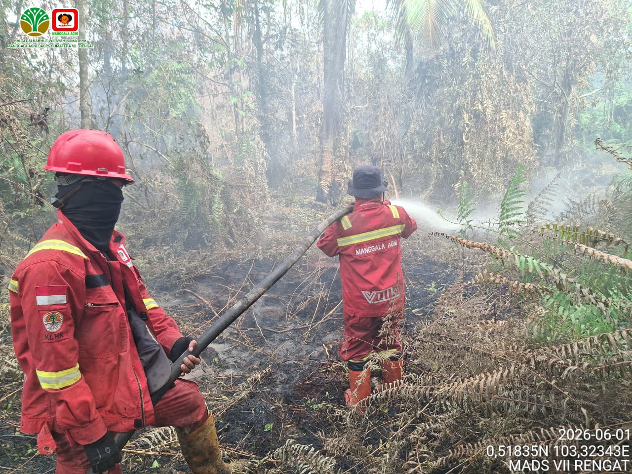Berpacu dengan Angin dan Asap, Tim Manggala Agni Kepung Tiga Titik Karhutla di Riau