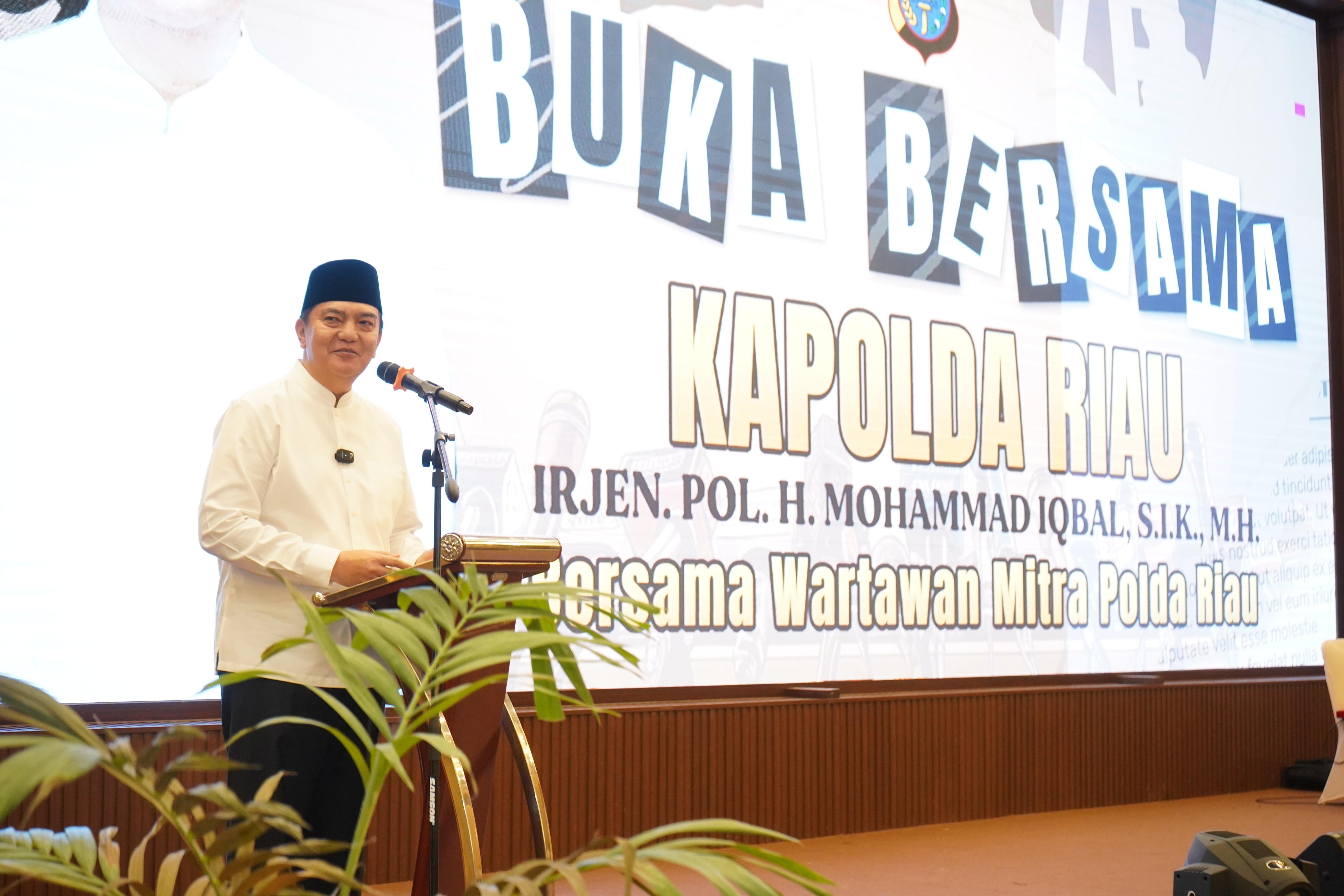 Irjen Pol M Iqbal: Peran Media Sangat Vital Menyukseskan Seluruh Program Polda Riau