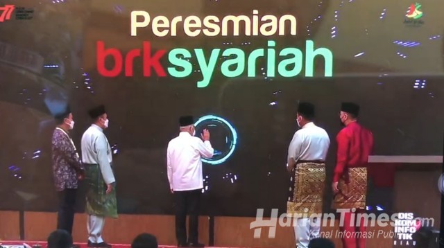 Wapres Ma’aruf Amin Resmikan Perubahan BRK Menjadi BRK Syariah