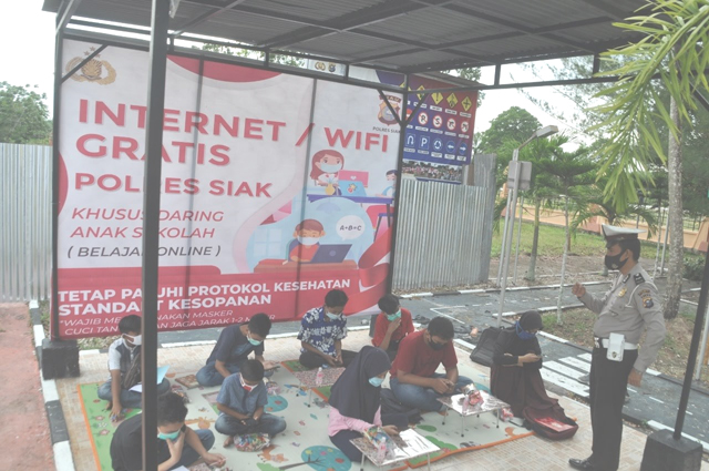 Pandemi Covid-19, Polres Siak Siapkan Internet Gratis Bagi Pelajar