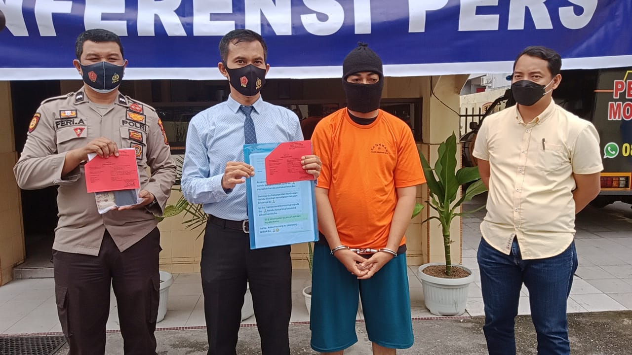 Polsek Pekanbaru Kota Amankan Tersangka Penipuan Uang Setoran Jamaah Umroh