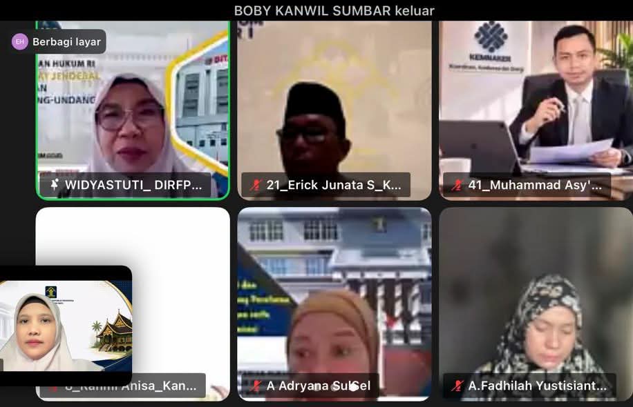 Kanwil Kemenkum Riau Dukung Pemutakhiran Data dan Pengembangan Kompetensi Secara Elektronik