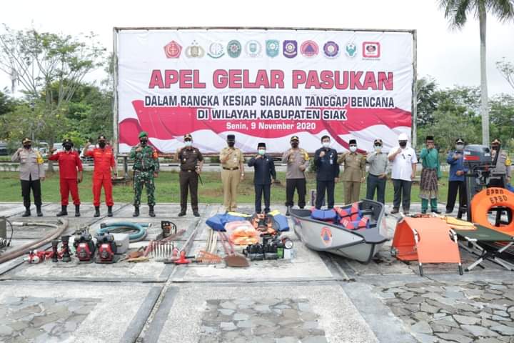 Pemkab dan Polres Siak Gelar Pasukan Tanggap Darurat Penanggulangan Bencana Alam