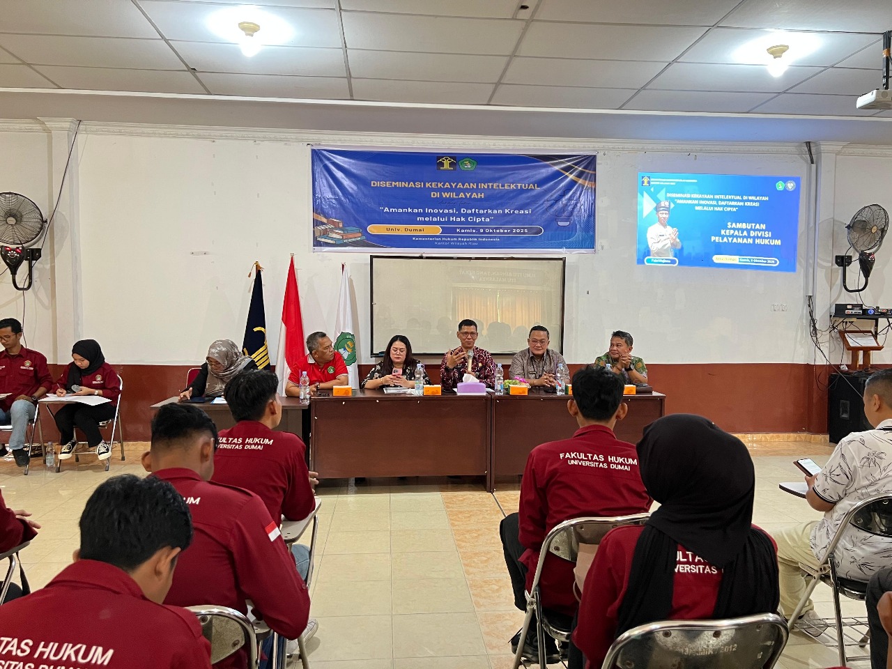 Diseminasi Kekayaan Intelektual di Universitas Dumai, Kemenkum Riau Dorong Mahasiswa Daftarkan Karya Cipta