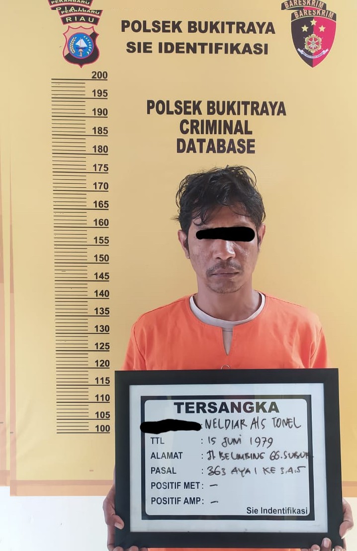 Dua Pelaku Pencurian di Area Cama Baio Pekanbaru Hotel Diringkus Polsek Bukit Raya