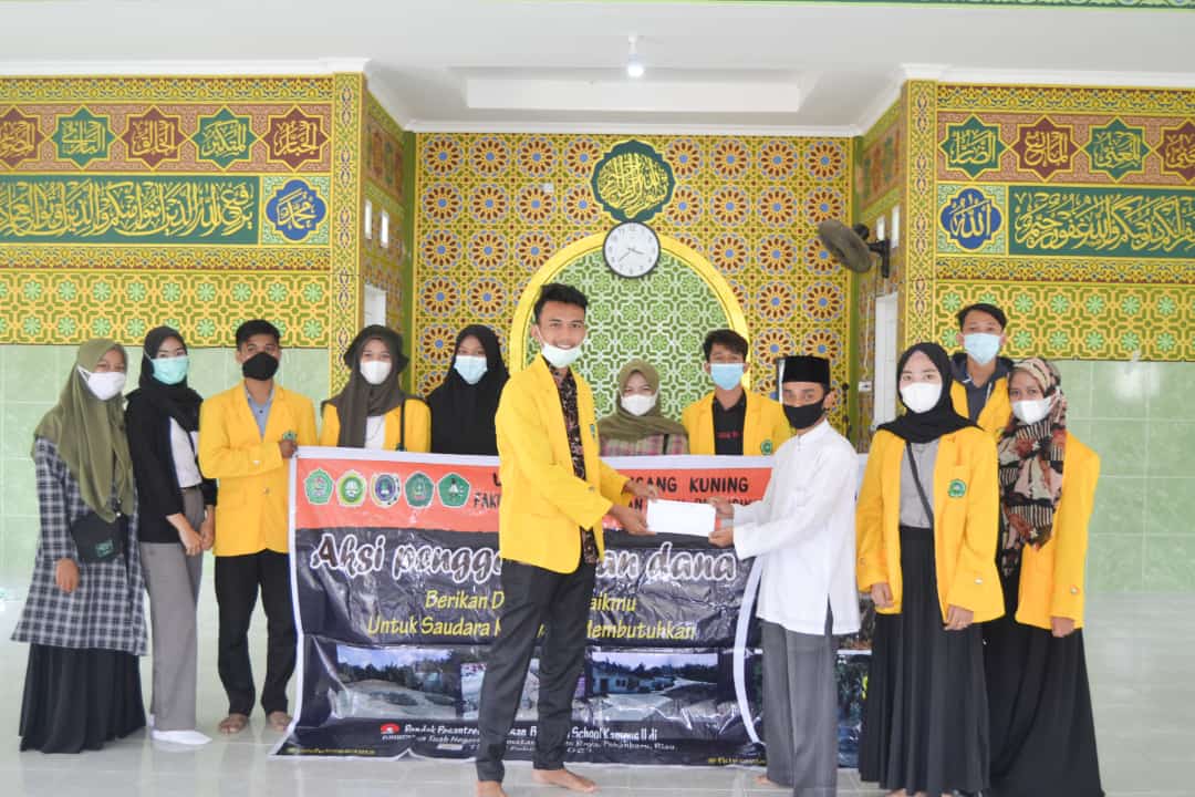 Ormawa FKIP Unilak Serahkan Donasi Bantuan ke Ponpes Al Ihsan Tenayan Raya