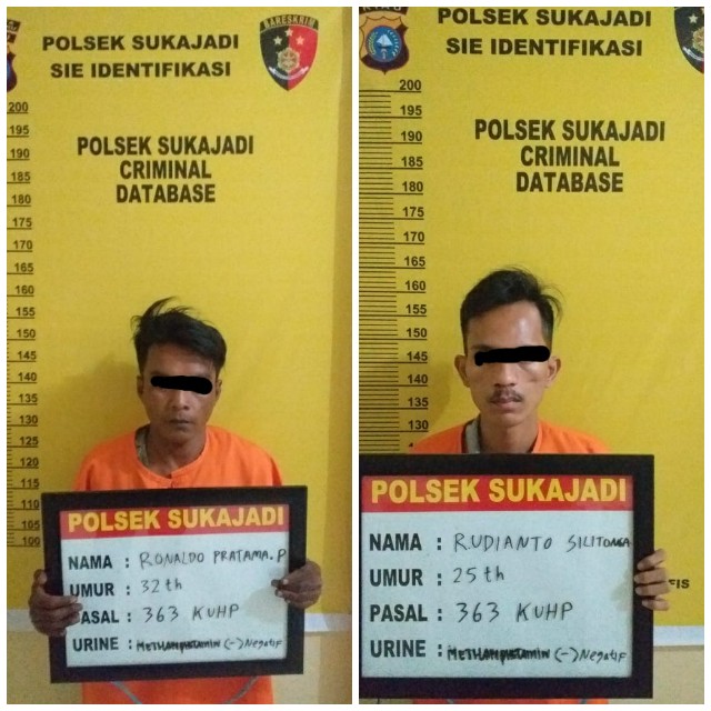 Dua Pelaku Pencurian Handphone Ditangkap Tim Opsnal Polsek Sukajadi