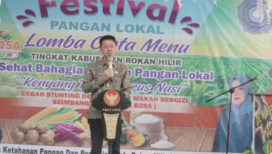 Buka Festival Pangan Lokal, Bupati Rohil: Angka Stunting Sekarang Menjadi 14 Persen