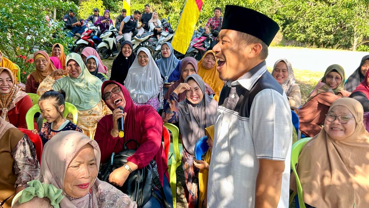 Kampanye Hari ke-6 di Mentayan Bantan, Bagus Santoso: Tanggul Pemecah Gelombang Kita Bangun Terus