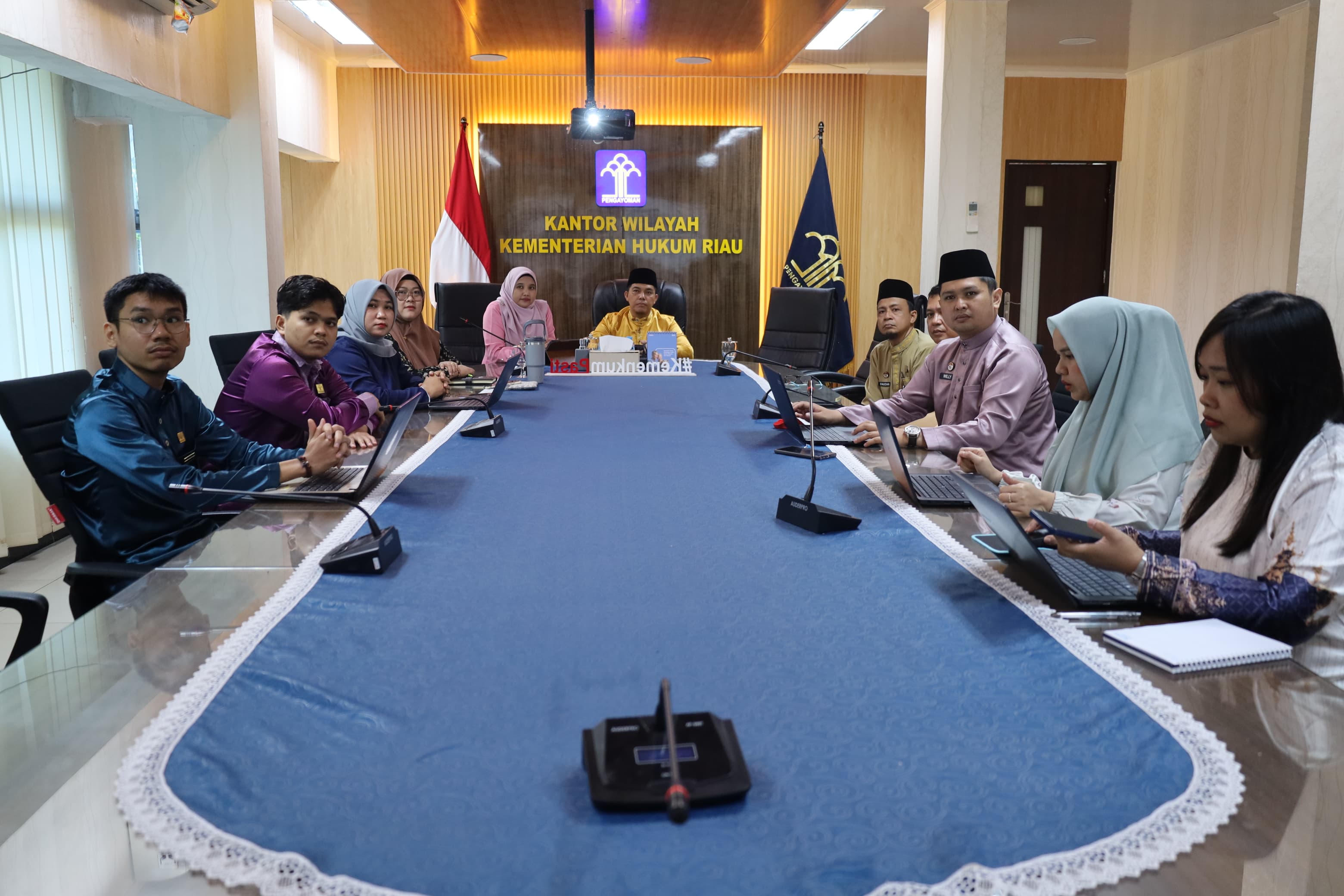 Ikuti Evaluasi Nasional, Kanwil Kemenkum Riau Siap Tingkatkan Kinerja Pembinaan Hukum Semester II 2026