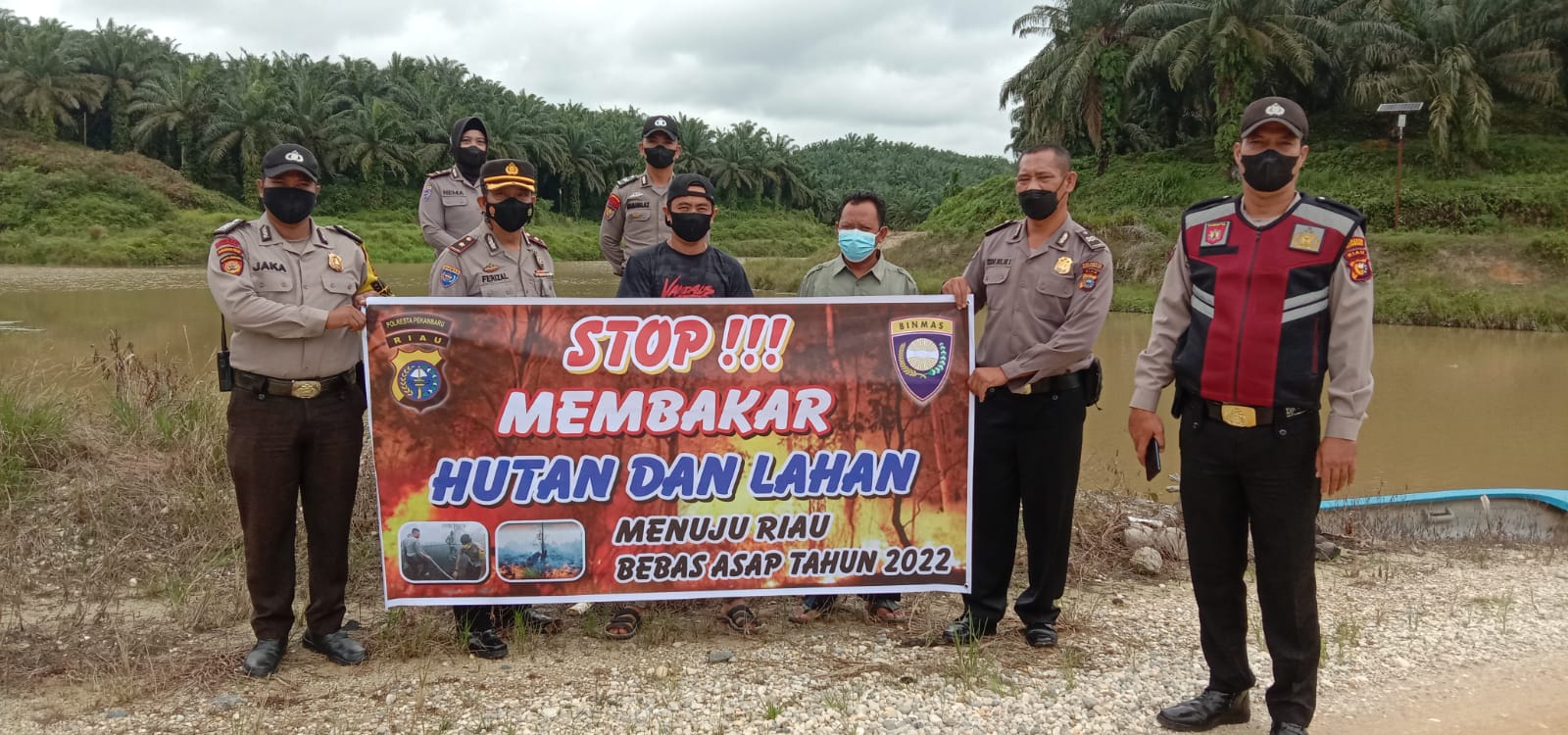 Sat Binmas Polresta Pekanbaru Lakukan Patroli Karhutla