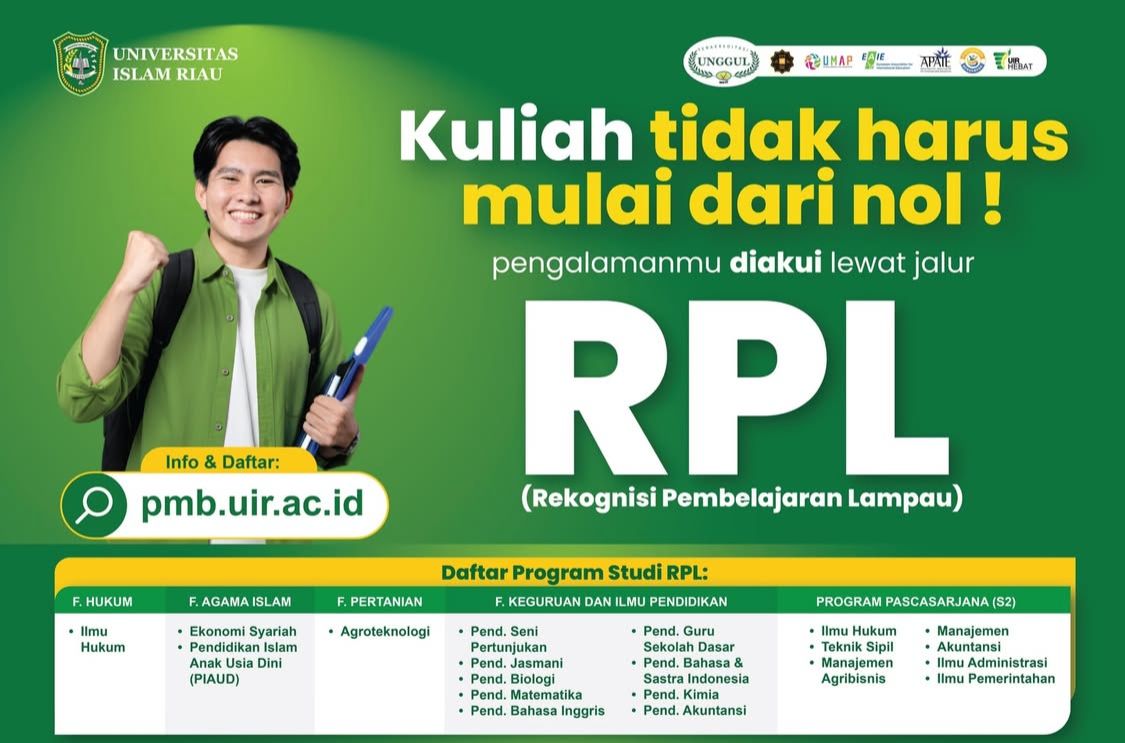 UIR Buka PMB Jalur RPL, Berikut Daftar Program Studinya!