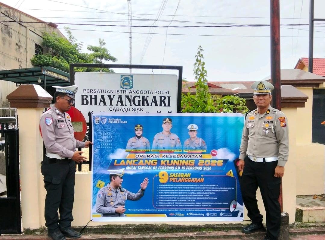 Operasi Keselamatan LK 2026, Satlantas Polres Siak Gencarkan Edukasi Tertib Lalu Lintas
