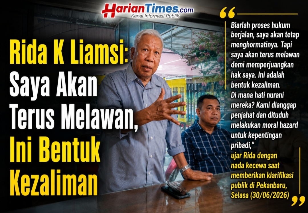 Rida K Liamsi: Saya Akan Terus Melawan, Ini Bentuk Kezaliman