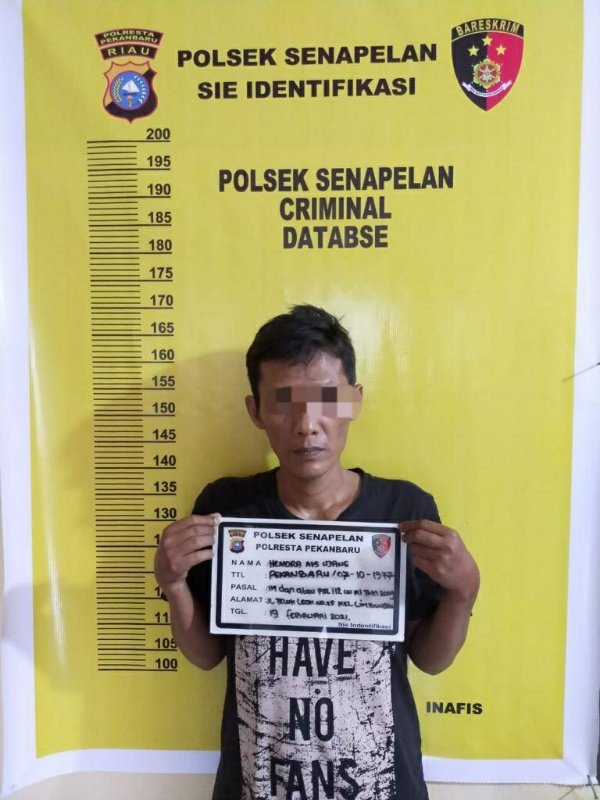 Polsek Senapelan Gulung Seorang Pengedar Sabu di Kampung Dalam