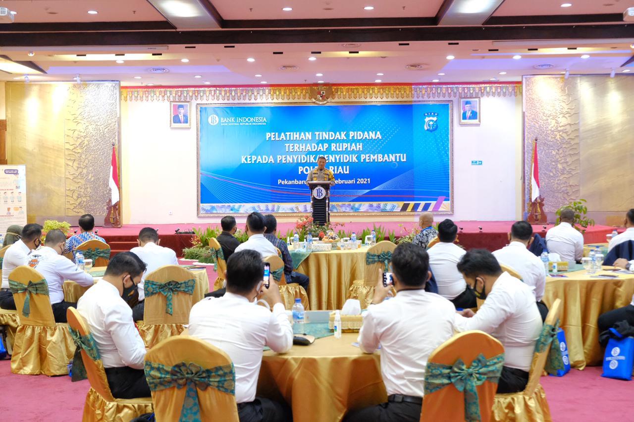 Dirkrimsus Polda Riau Gandeng BI Taja Pelatihan Tindak Pidana Uang Rupiah