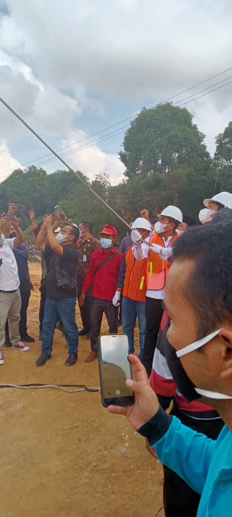 Peletakan Tiang Pancang Pembangunan Jembatan Tambak-Sotol, Zukri: Akses Jalan Semakin Dekat