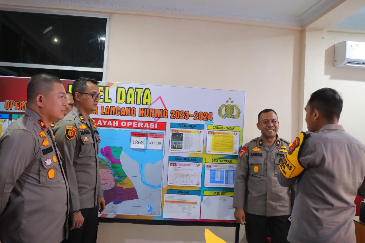 Kunker ke Mapolres Rohil, Tim Pamatwil Polda Riau Tinjau Posko Satgas OMB Lancang Kuning