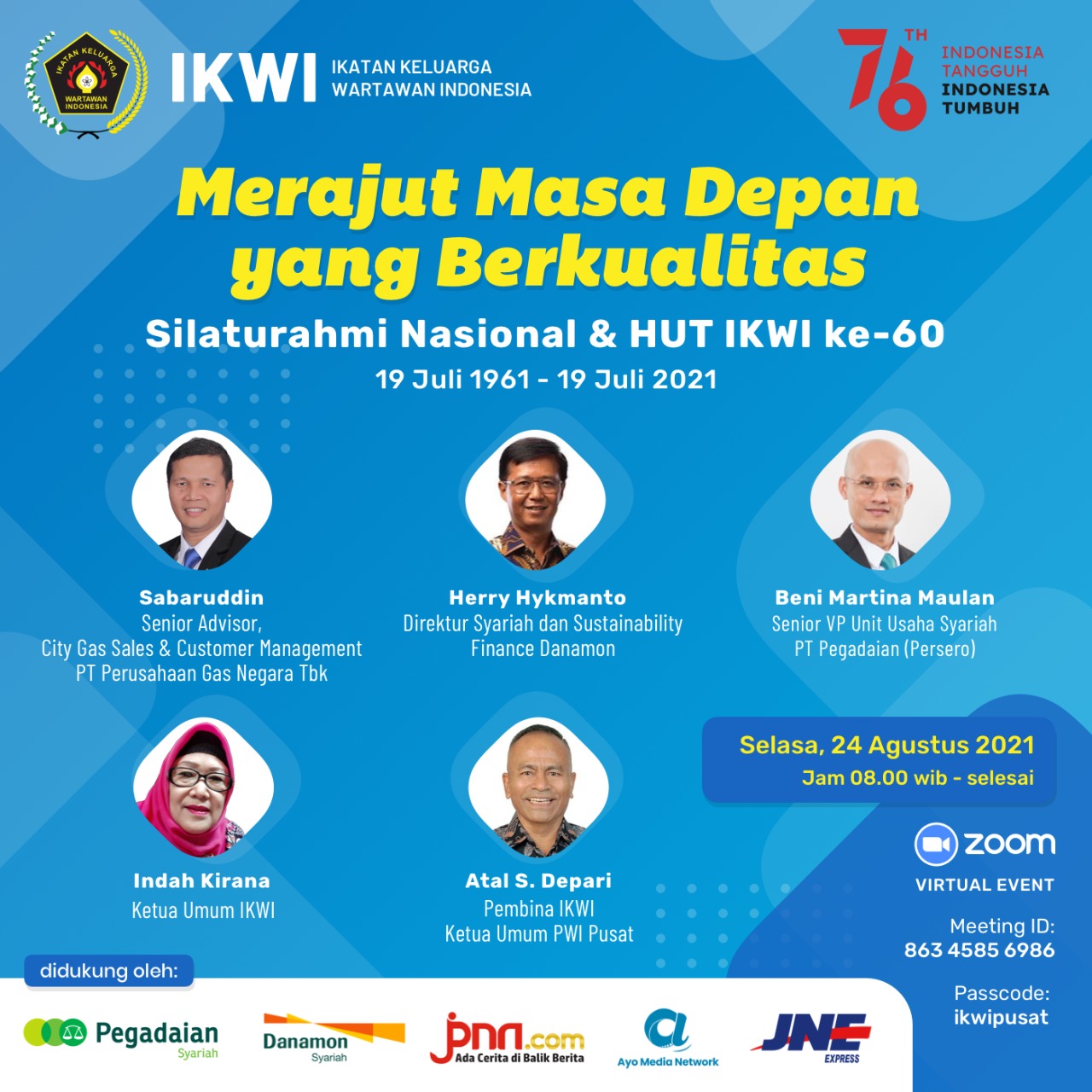 Sempena HUT ke-60, IKWI Gelar Webinar Merajut Masa Depan yang Berkualitas