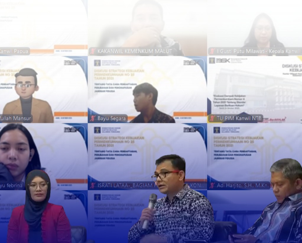 Kanwil Kemenkum Riau Ikuti Diskusi Strategi Kebijakan Evaluasi Jaminan Fidusia dan Peningkatan PNBP