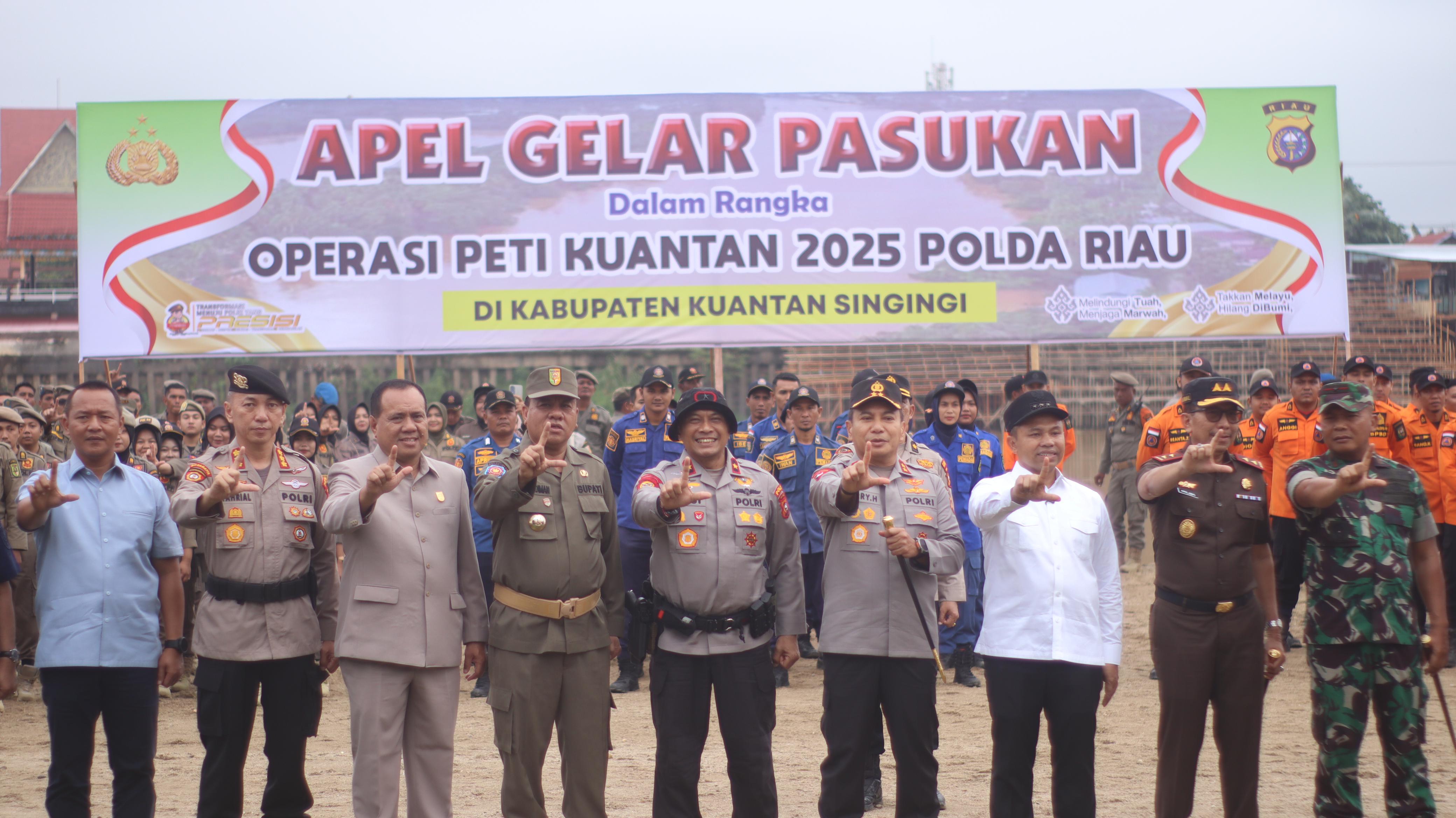 Wujudkan Zero Peti di Kuansing, Kapolda Riau: Tidak Akan Ada Ruang dan Kompromi bagi Penambangan Ilegal