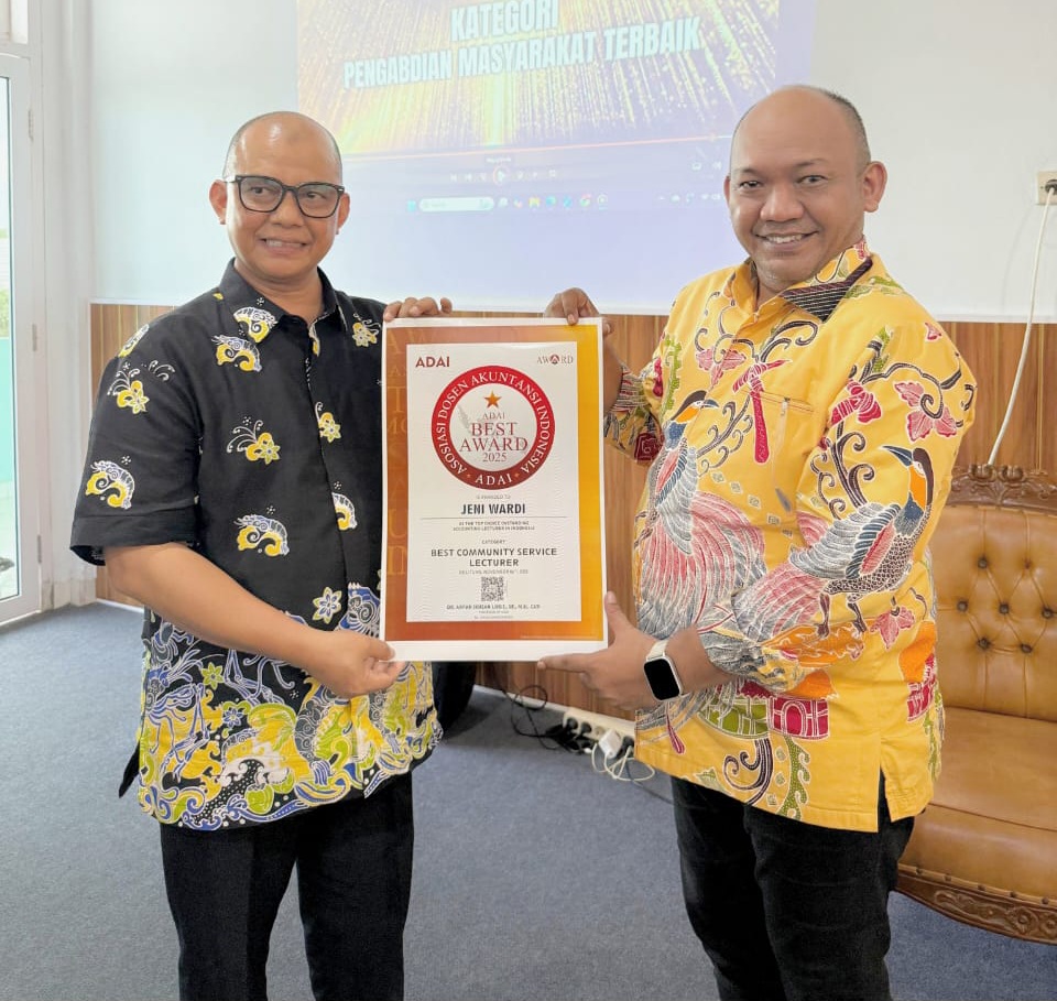 Ajang Best Dosen Akuntansi Indonesia Award 2025, Akademisi Unilak Raih Penghargaan dari ADAI