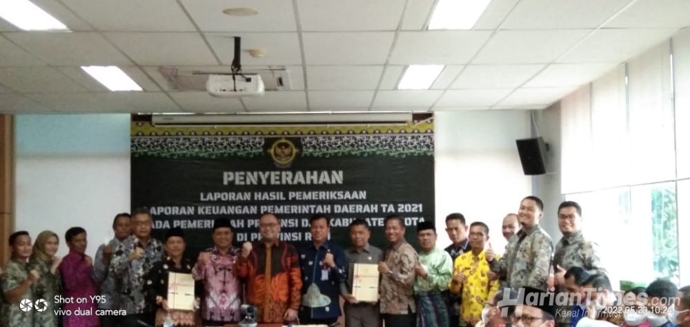 Plt Bupati Suhardiman Amby Terima WTP Ke 11 Kali Kuansing Dari BPK RI Perwakilan Riau