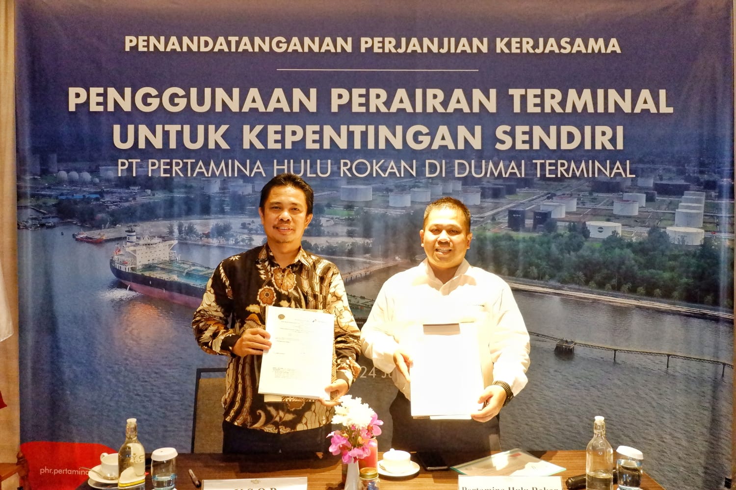 Kontribusi untuk Negara, PHR Tandatangani PKS Perairan dengan KSOP Dumai