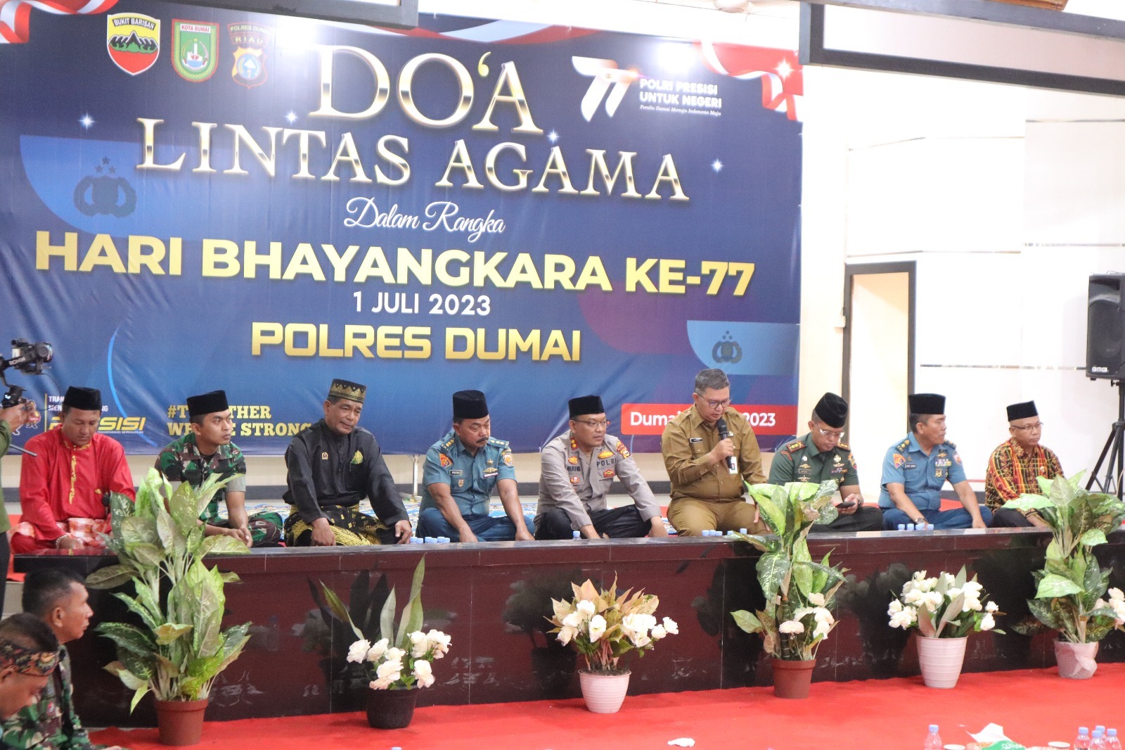 Polres Dumai Gelar Do’a Lintas Agama, AKBP Nuhadi Ismanto: Doakan Kami Seluruh Personil Polri