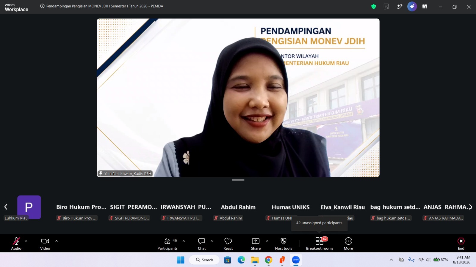 Intensifkan Pendampingan, Kemenkum Riau Dorong JDIH Berkualitas dan Terintegrasi