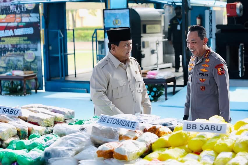 Musnahkan BB 214,84 Ton Narkoba Senilai Rp29,37 T,  Presiden Prabowo: Polisi Harus Lebih Sigap, Harus Kompak