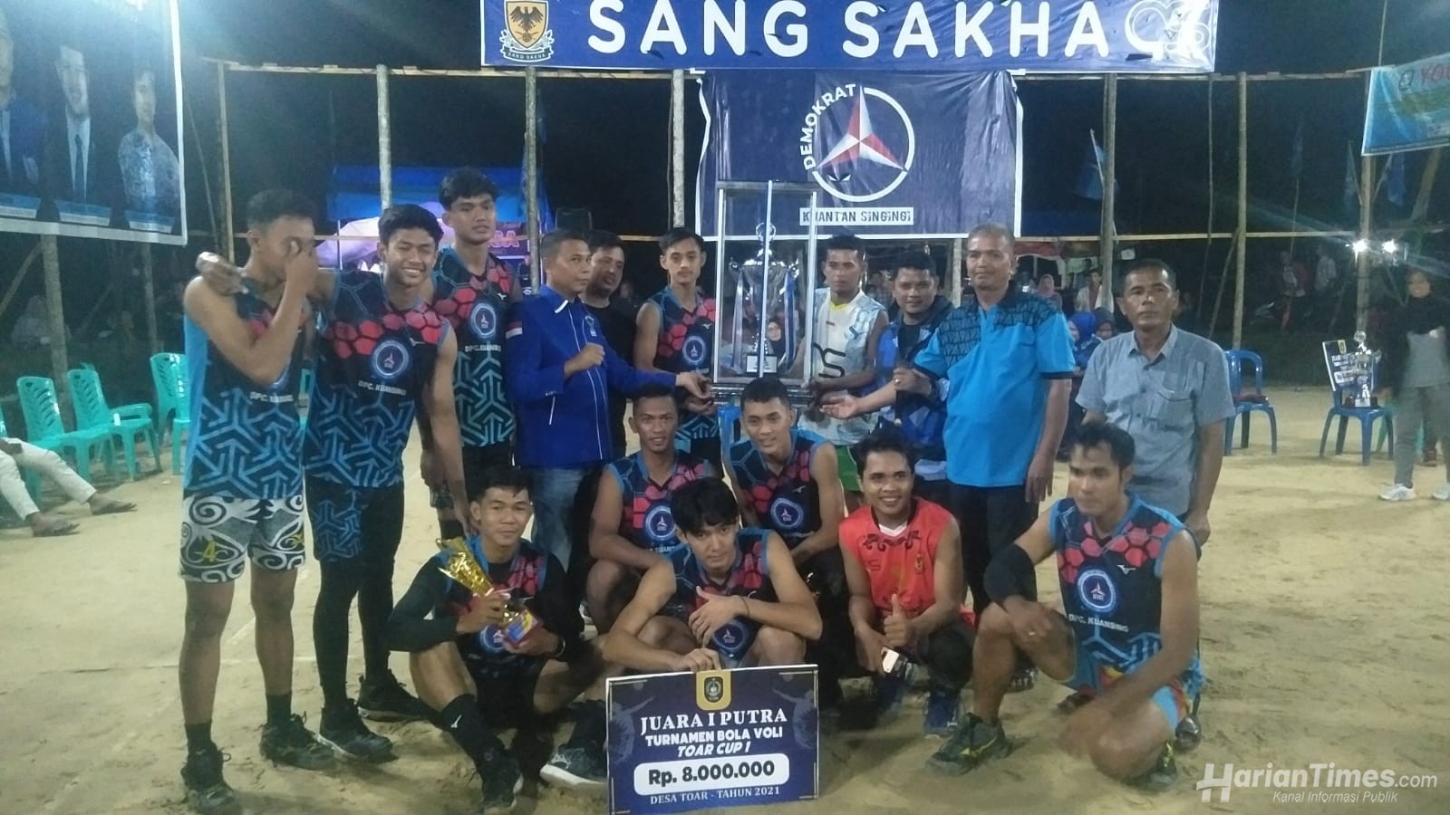 Turnamen Volly Ball Toar Cup I Tahun 2021 Usai, Sang Sakha Pemdes Toar Raih Gelar Sang Jawara