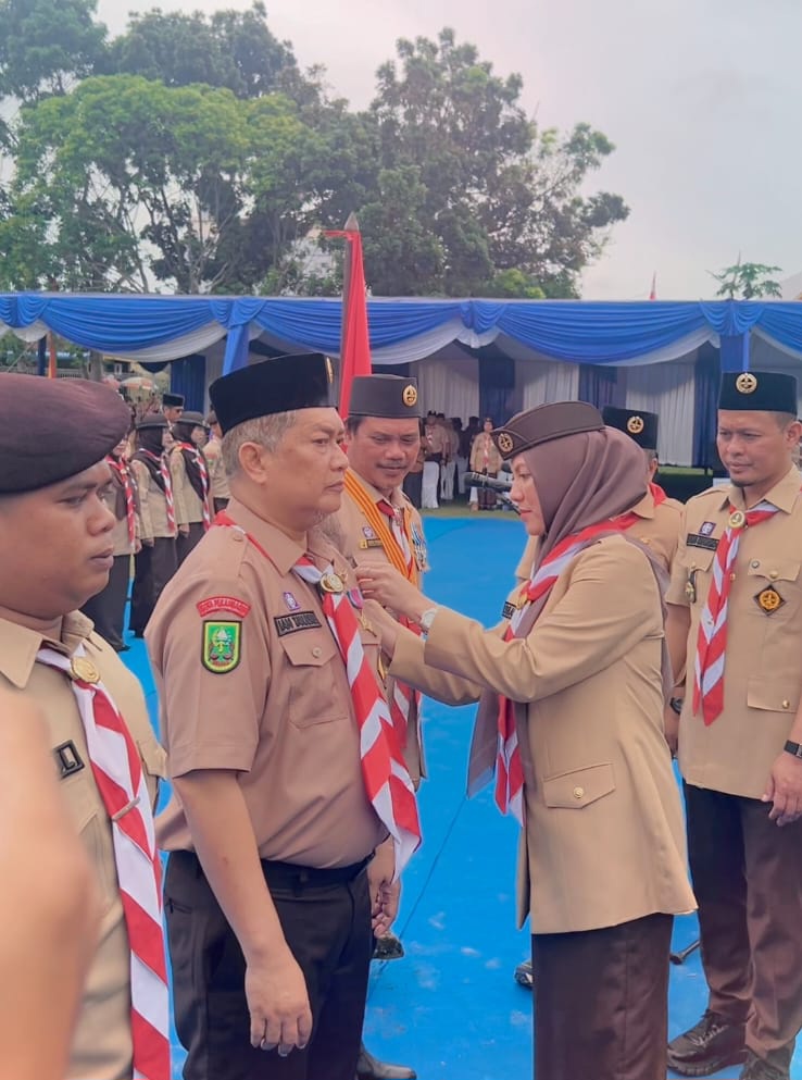 Satgas Pramuka Peduli Kwarcab Pekanbaru Dirikan Posko di Jalan Sudirman dan Mall MPP