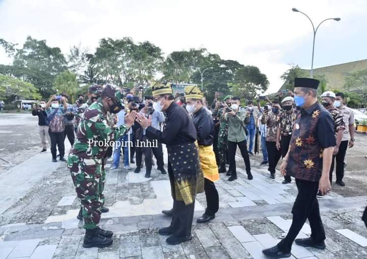 Bupati Inhil HM Wardan bersama Wabup H Syamsuddin Uti Sambut Kunker Pangdam I/Bukit Barisan