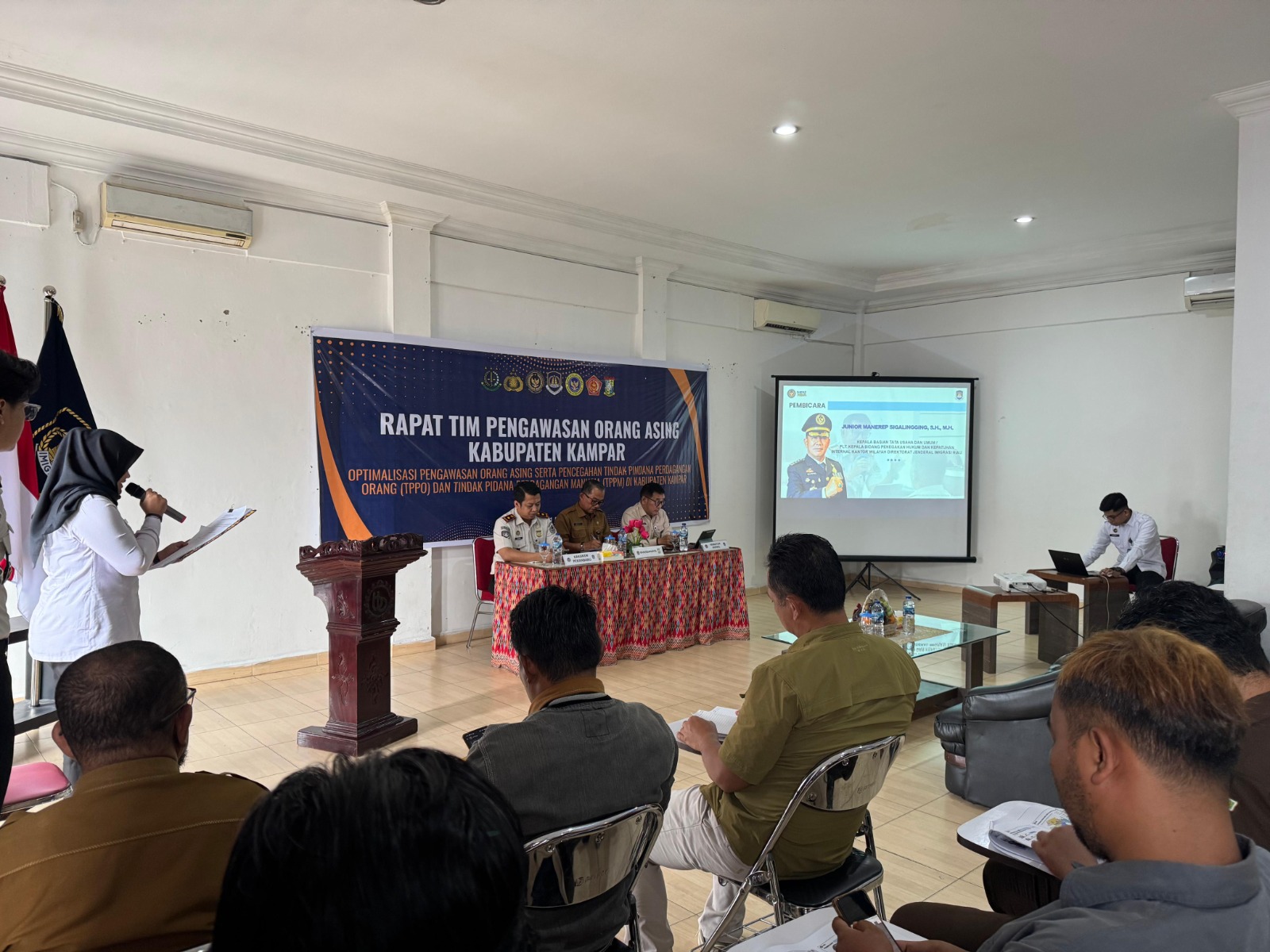 Rapat TIMPORA Kabupaten Kampar 2026, Imigrasi Pekanbaru Perkuat Sinergi Pengawasan Orang Asing