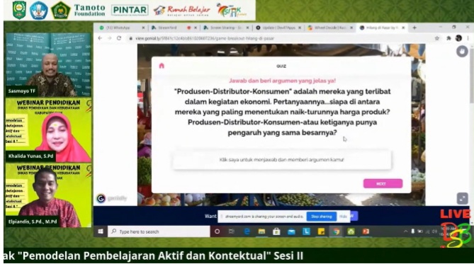 Melalui Kanal Youtubenya, Disdikbud Siak Bedelau Gelar Webinar Bersama Guru se Indonesia