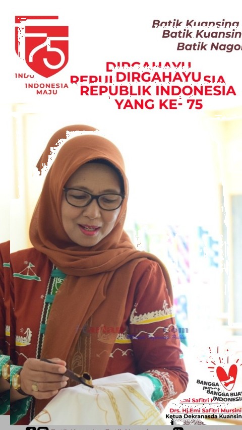 Hj Emi: Motif Songket dan Batik Sudah Dipatenkan dan Jadi Icon Busana Kuansing