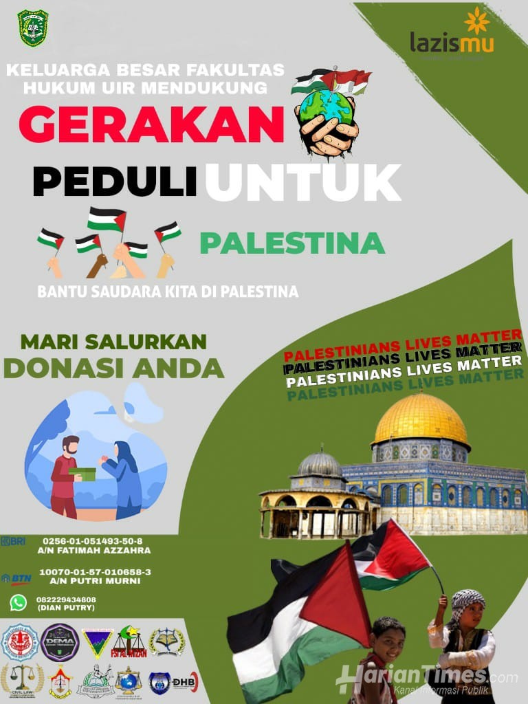 FH UIR Open Donasi Untuk Masyarakat Palestina