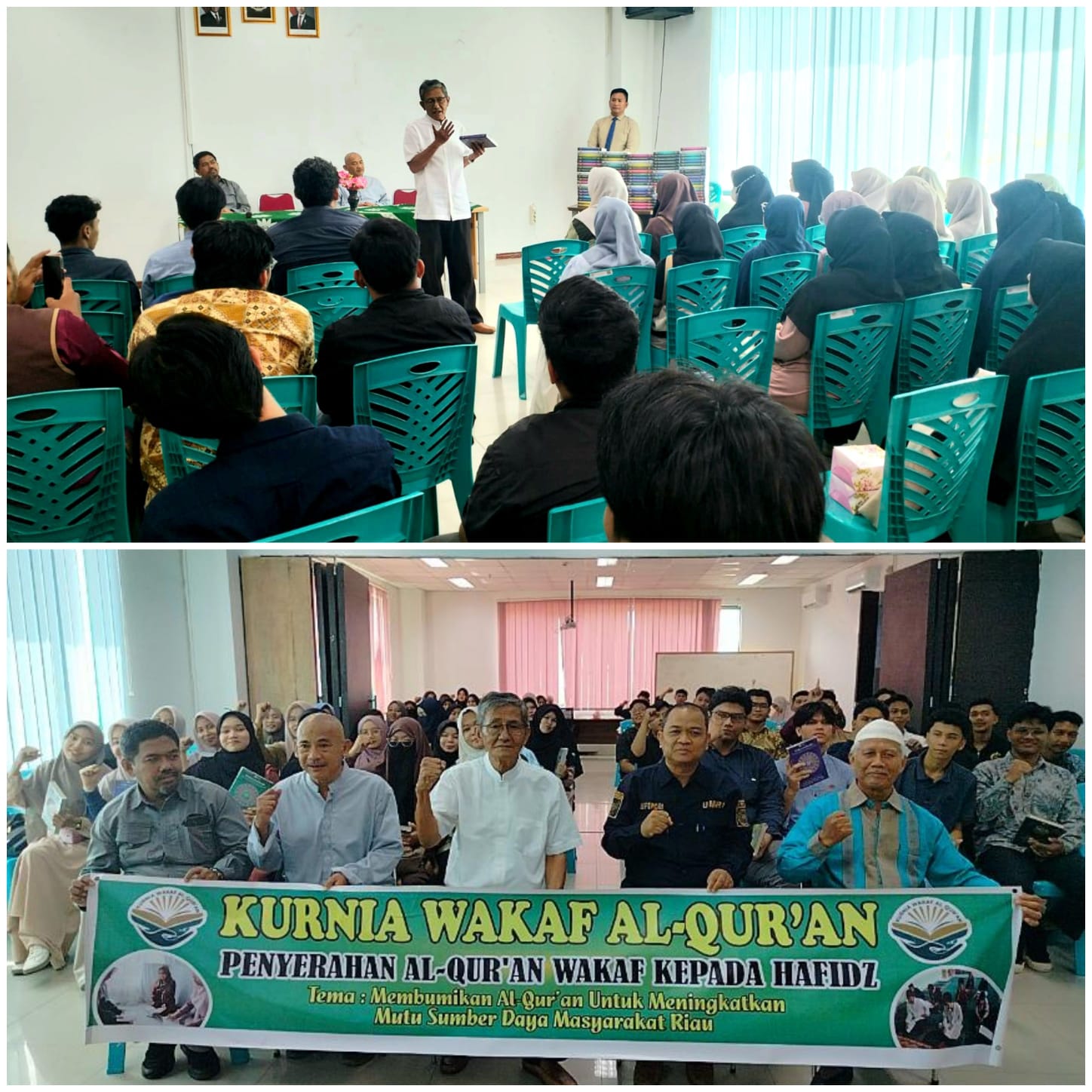 Cetak Hafidz 30 Juz, KWQ Salurkan 97 Mushaf ke Mahasiswa Tahfidz UMRI