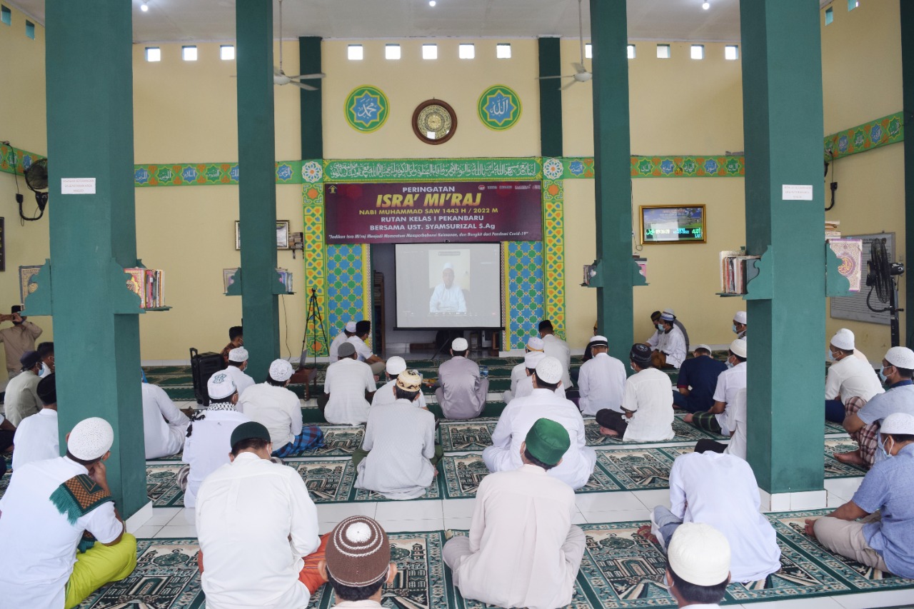 Beri Pencerahan ke Warga Binaan, Rutan Pekanbaru Gelar Isra Mi'raj Nabi Muhammad SAW