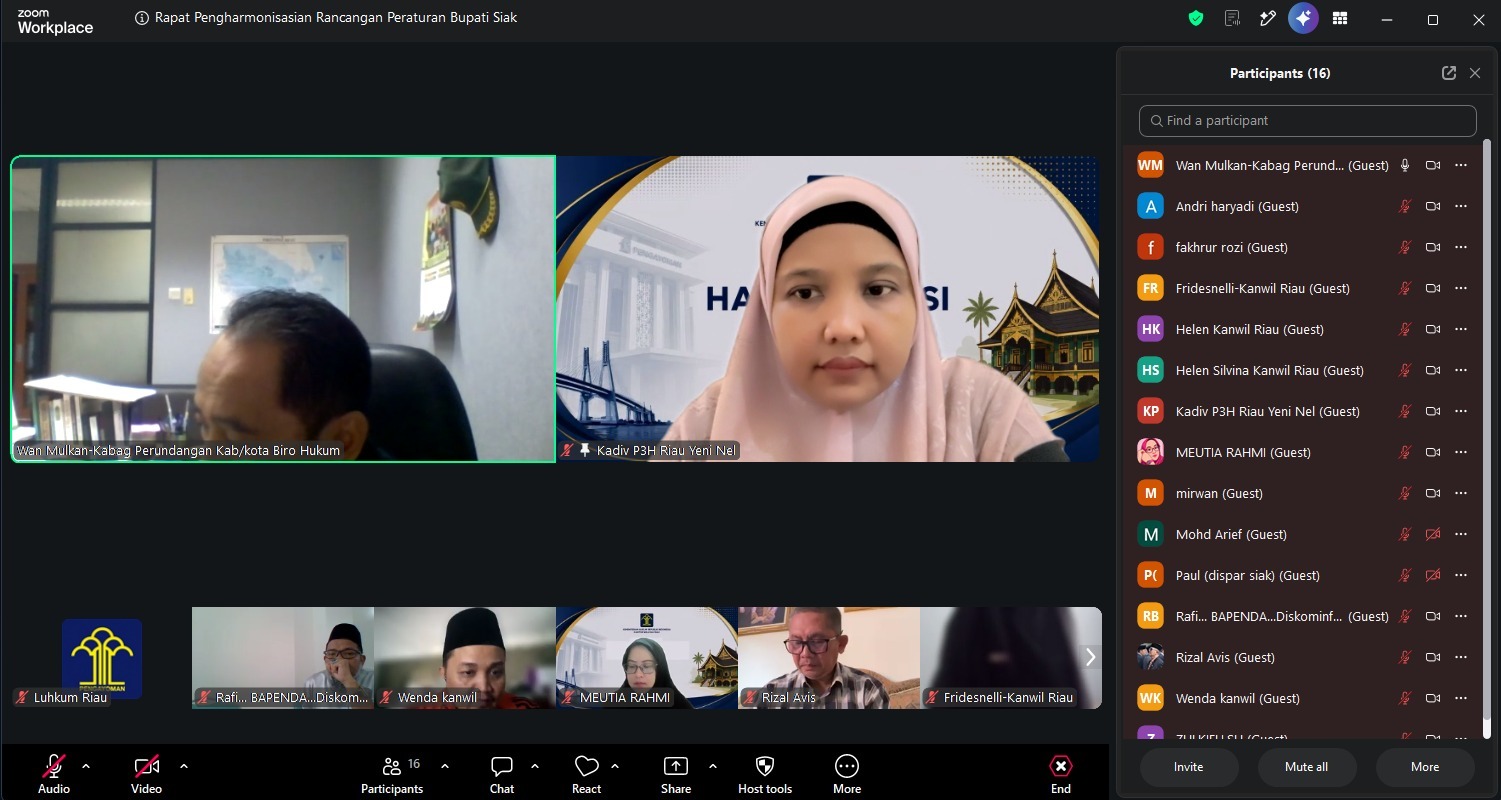 Kanwil Kemenkum Riau Perkuat Kepastian Regulasi Pajak dan Retribusi Daerah