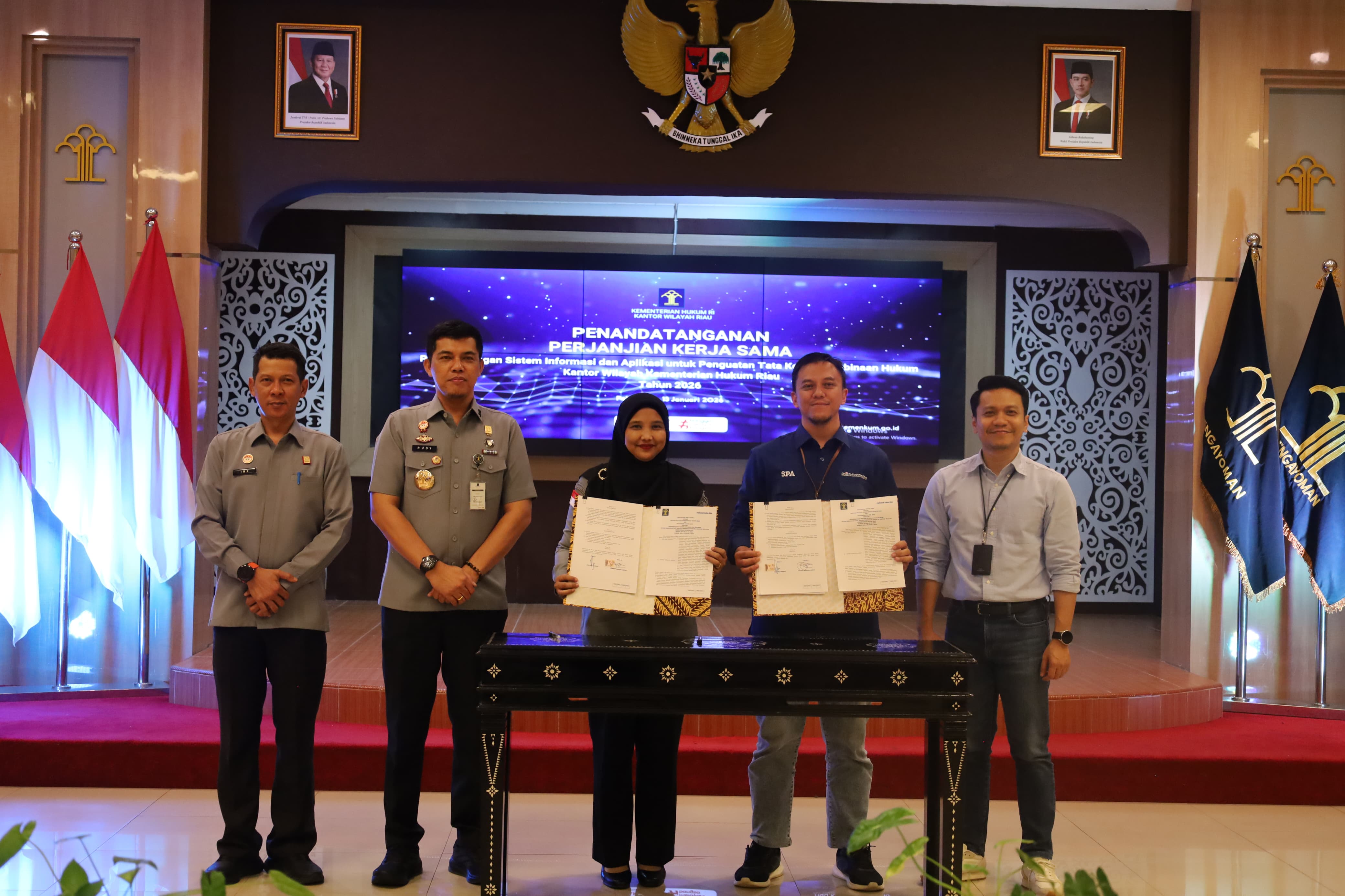 Jalin Kerjasama dengan Politeknik Caltex Riau, Kanwil Kemenkum Riau Perkuat Digitalisasi Pembinaan Hukum