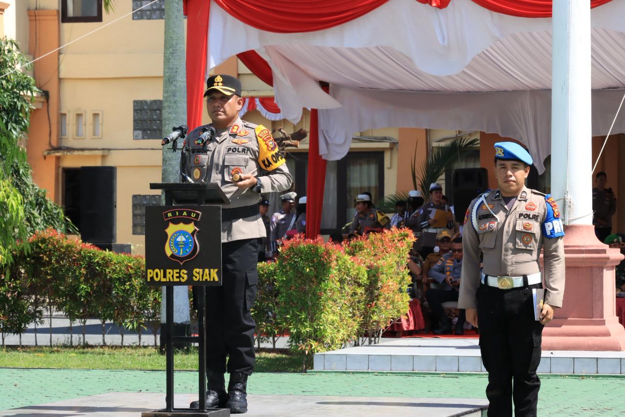 Operasi Patuh Lancang Kuning 2025, Kapolres Siak Tekankan Pentingnya Profesionalitas Anggota Selama Bertugas