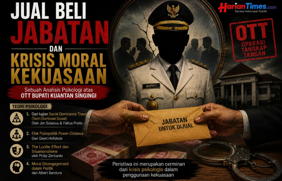 Jual Beli Jabatan dan Krisis Moral Kekuasaan, Sebuah Analisis Psikologi atas OTT Bupati Kuantan Singingi