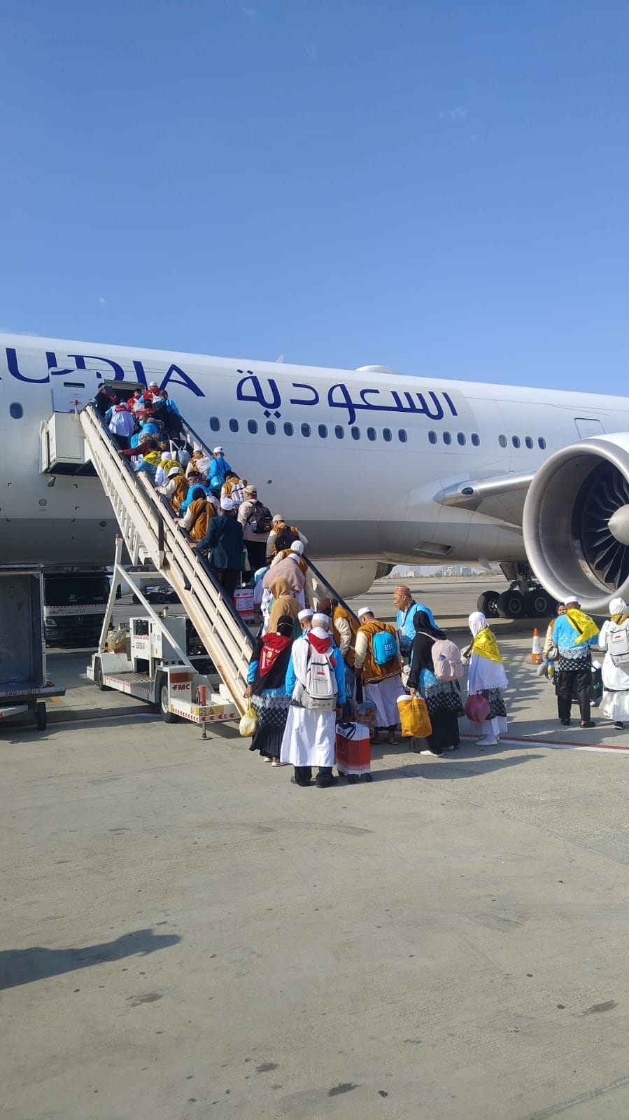 445 Jemaah Haji Riau Kloter BTH-06 Bertolak dari Jeddah Menuju Tanah Air
