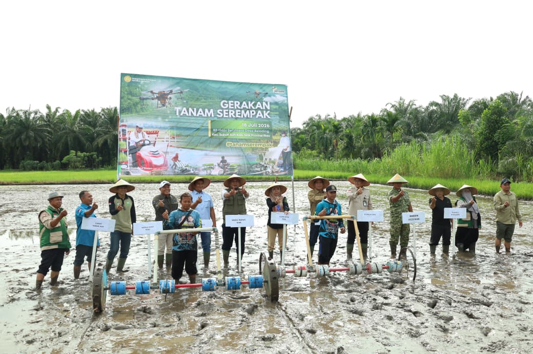 Dukung Ketahanan Pangan Nasional, Pemkab Siak Canangkan Gerakan Tanam Serempak di Lokasi OPLAH