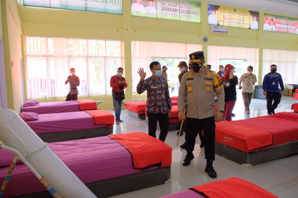 Tinjau Isoter Asrama Haji, Kapolda Riau Berharap Semua Bisa Bergotong Royong