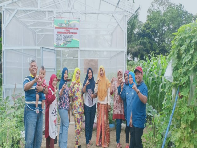 KWT Bertuah Kagum Lihat Aneka Ragam Sayur Mayur Hasil Cocok Tanam KWT Bucer