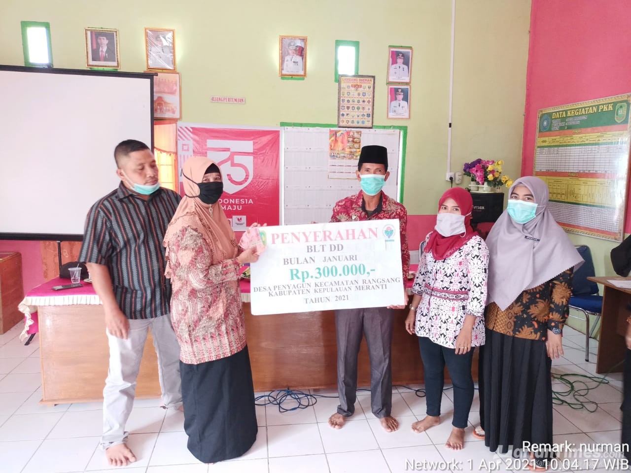 90 KK Warga Penyagun Terima Dana BLT